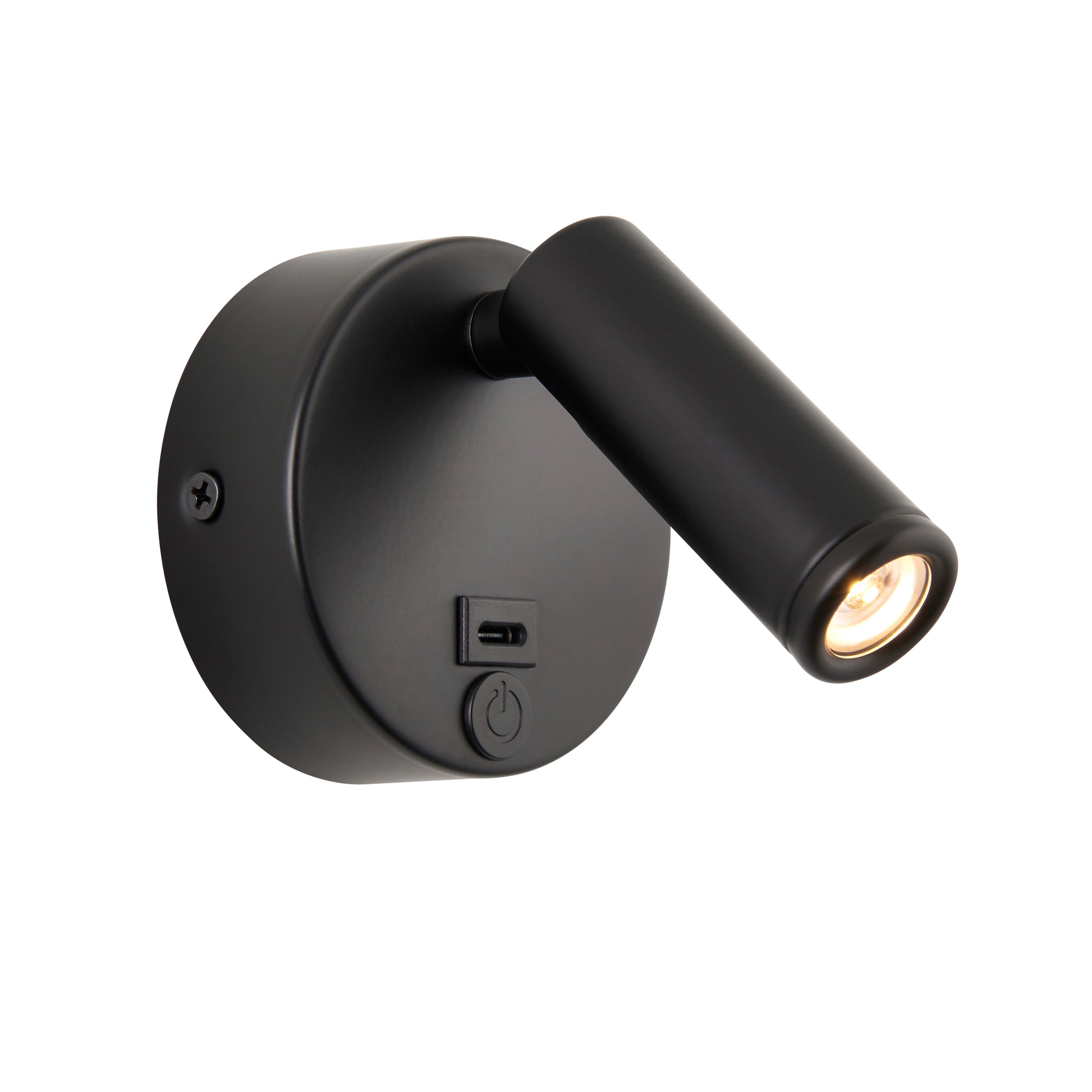 Saxby Lighting Lumos Mini 1lt Wall 3W 3000K - Matt Black 120968