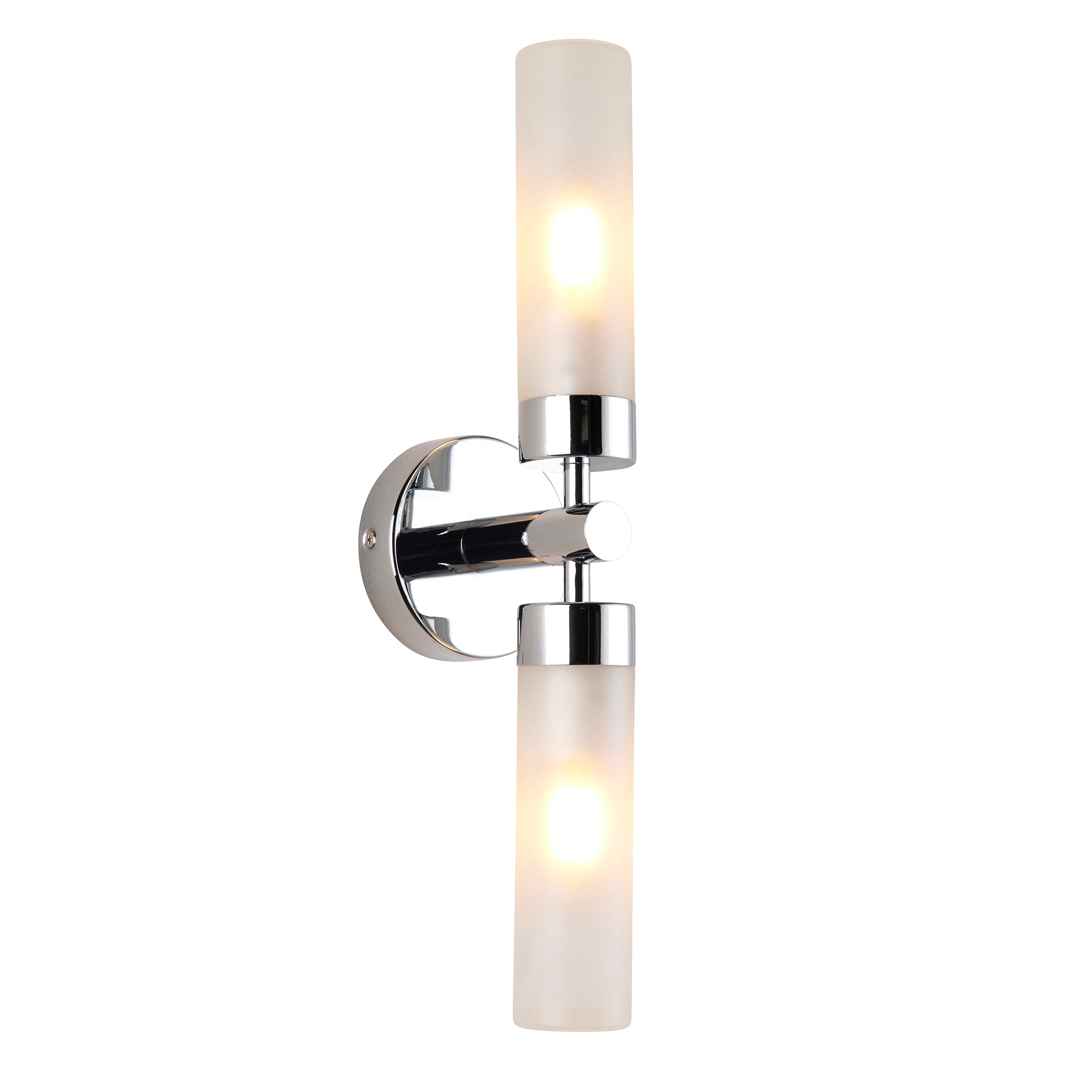 Saxby Lighting Frost 2lt Wall IP44 6W - Chrome 121016