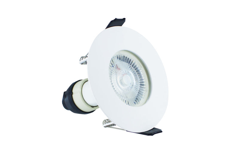 Integral LED Evofire Fire Rated Downlight 70Mm Cutout Ip65 White Round & GU10 Holder ILDLFR70D001