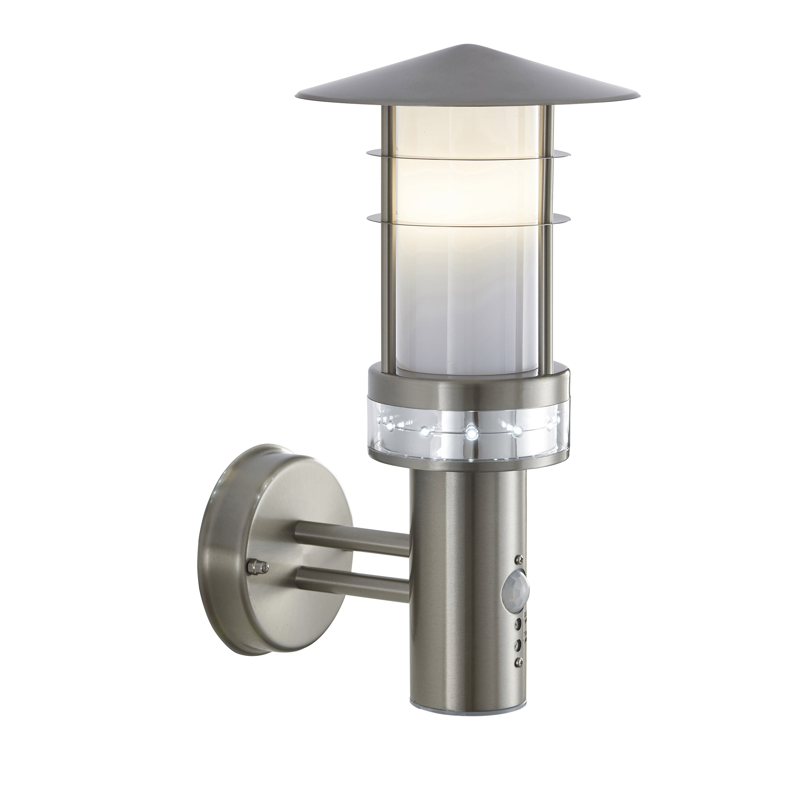 Saxby Lighting Pagoda PIR 1lt wall IP44 9.2W & 0.05W  13924