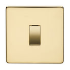 Crabtree Platinum Polished Brass 1 Gang Light Switch 7170/PB