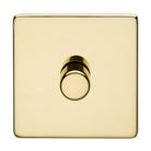 Crabtree Platinum Polished Brass 1 Gang Dimmer Switch 400W 7400/D1PB