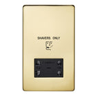 Crabtree Platinum Polished Brass Shaver Socket 7411/PB
