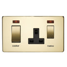 Crabtree Platinum Polished Brass 45 Amp Cooker Socket 7521/3PB