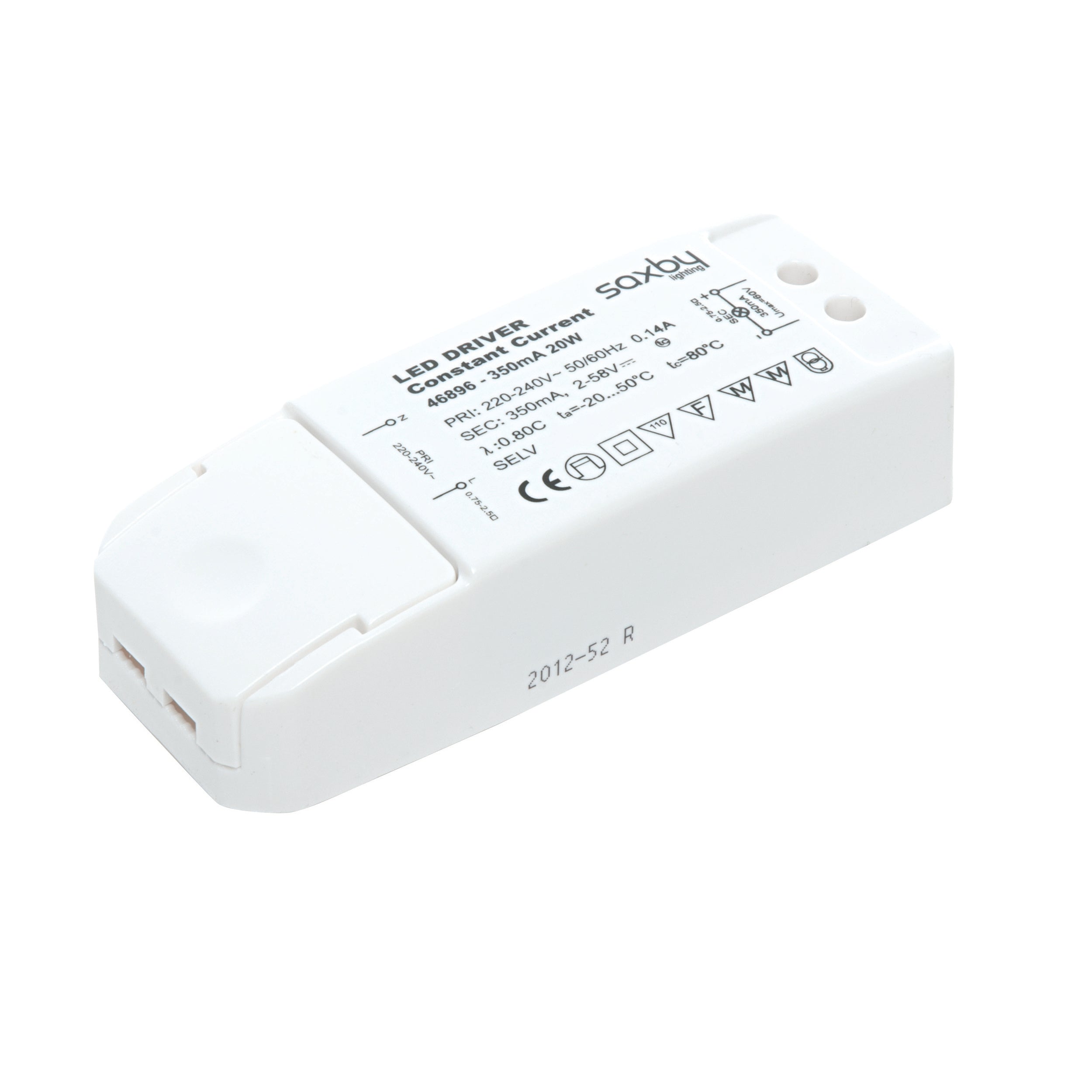 Saxby Lighting LED driver constant current 20W 350mA 46896