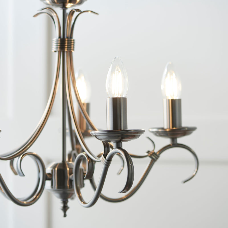 Endon Bernice 5lt Pendant Light 2030-5AS