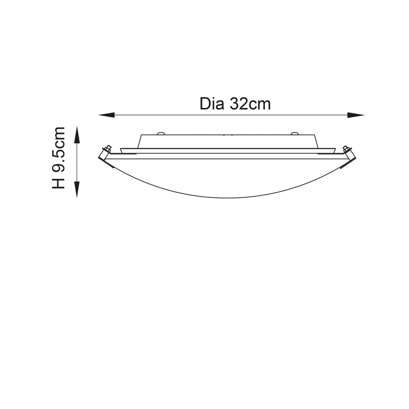 Endon Roundel 2lt Flush Light 633-32