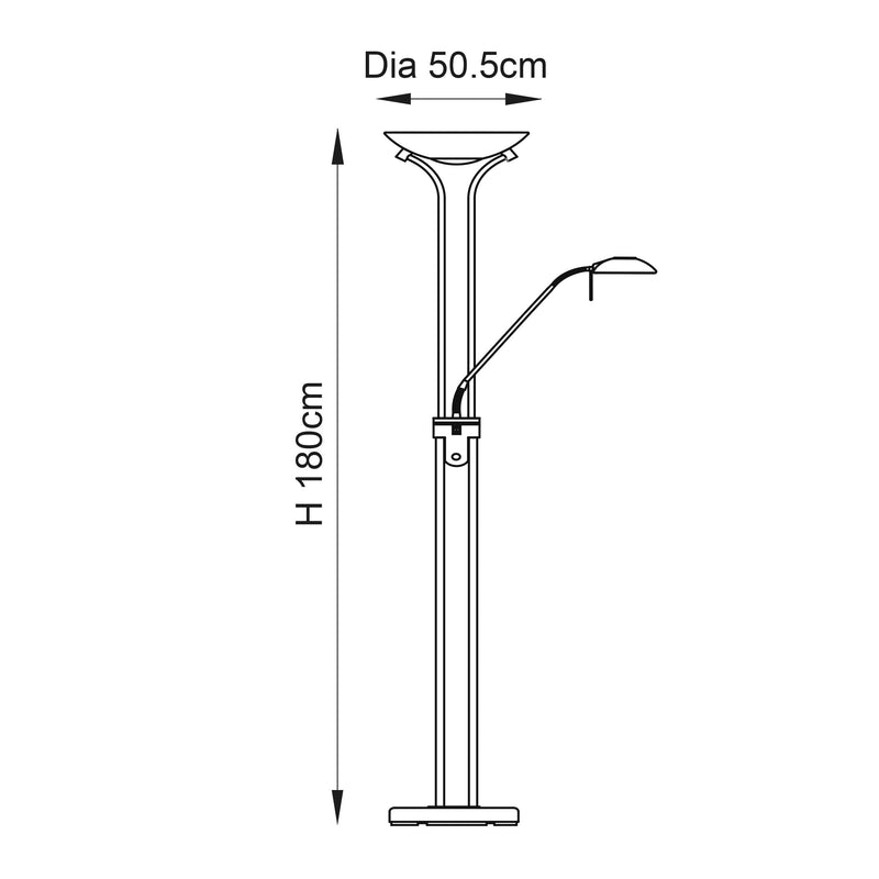 Endon Rome 2lt Floor Light ROME-BC