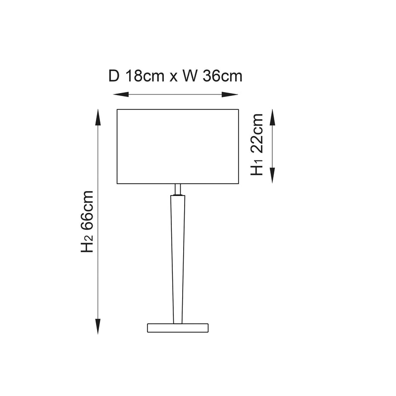 Endon Moreto 1lt Table Light MORETO