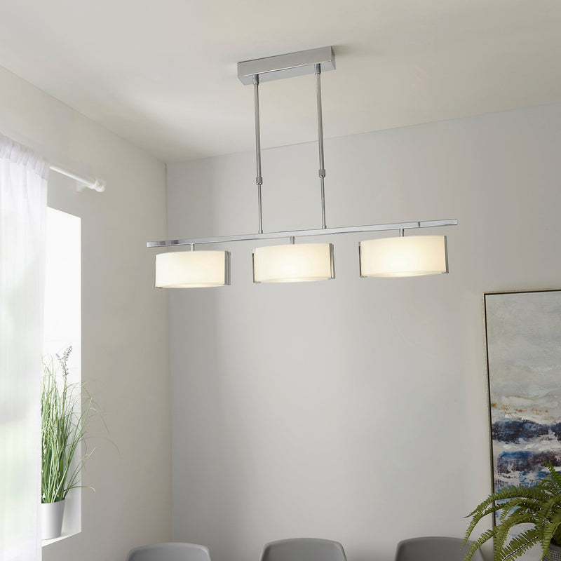 Endon Clef 3lt Semi flush Light CLEF-BAR-3CH