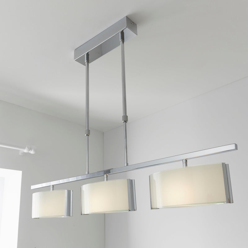 Endon Clef 3lt Semi flush Light CLEF-BAR-3CH
