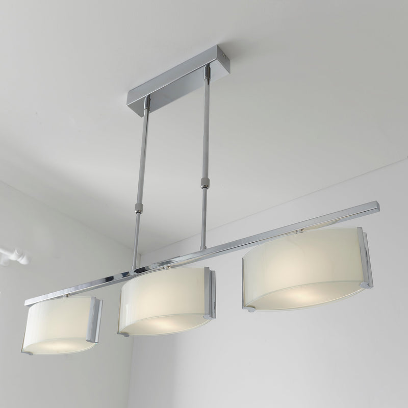 Endon Clef 3lt Semi flush Light CLEF-BAR-3CH