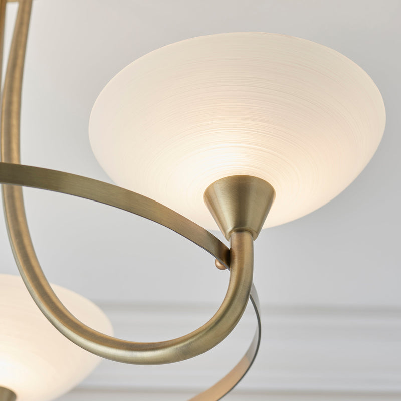 Endon Cagney 3lt Semi flush Light CAGNEY-3AB