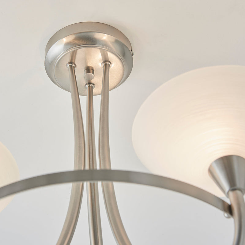 Endon Cagney 3lt Semi flush Light CAGNEY-3SC