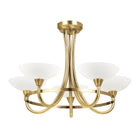 Endon Cagney 5lt Semi flush Light CAGNEY-5AB