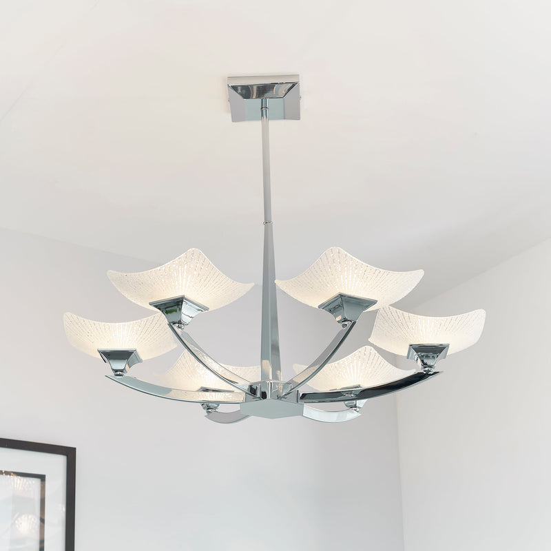 Endon Ayres 6lt Semi flush Light AYRES-6CH