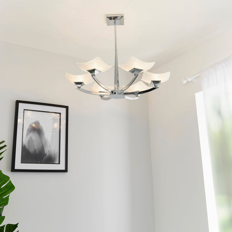 Endon Ayres 6lt Semi flush Light AYRES-6CH