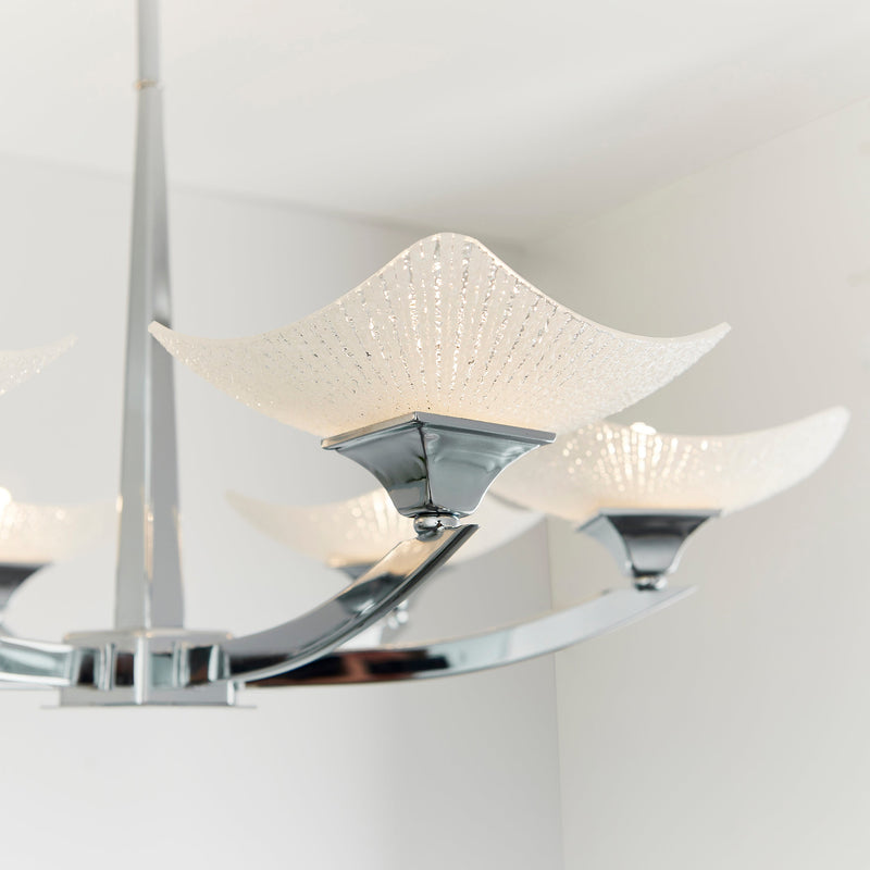 Endon Ayres 6lt Semi flush Light AYRES-6CH