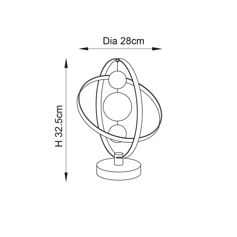 Endon Muni 1lt Table Light MUNI-TLCH