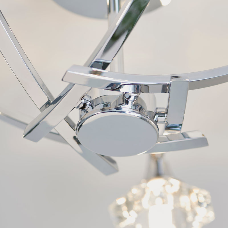 Endon Langella 5lt Semi flush Light LANGELLA-5CH