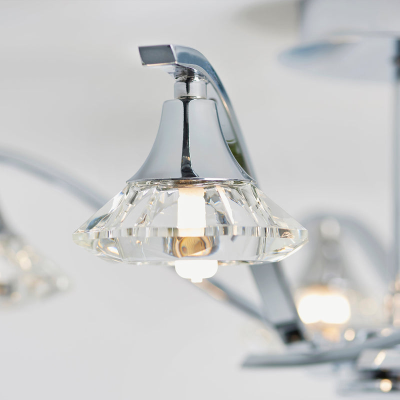Endon Langella 5lt Semi flush Light LANGELLA-5CH