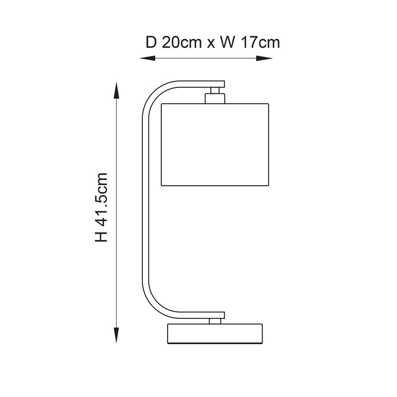 Endon Canning 1lt Table Light CANNING-TLCH