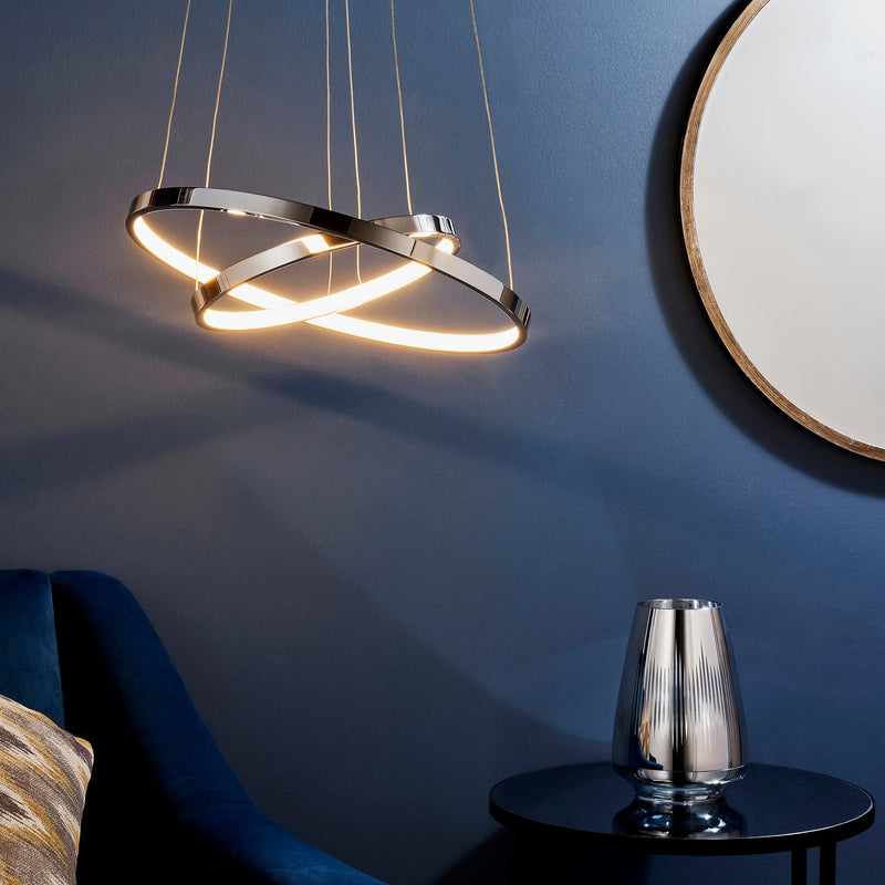 Endon Kline 1lt Pendant Light KLINE-2CH