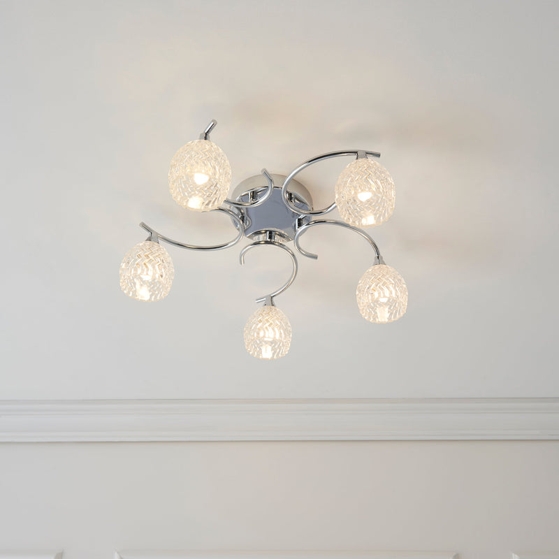 Endon Boyer 5lt Semi flush Light BOYER-5CH
