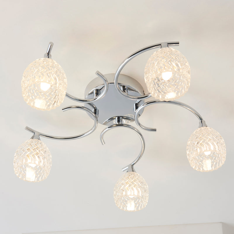 Endon Boyer 5lt Semi flush Light BOYER-5CH