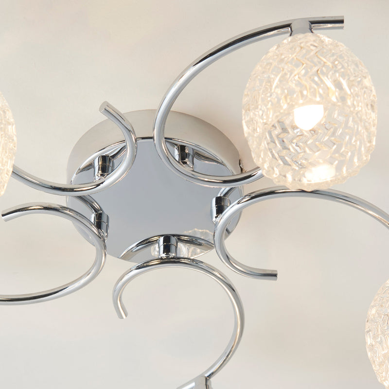 Endon Boyer 5lt Semi flush Light BOYER-5CH