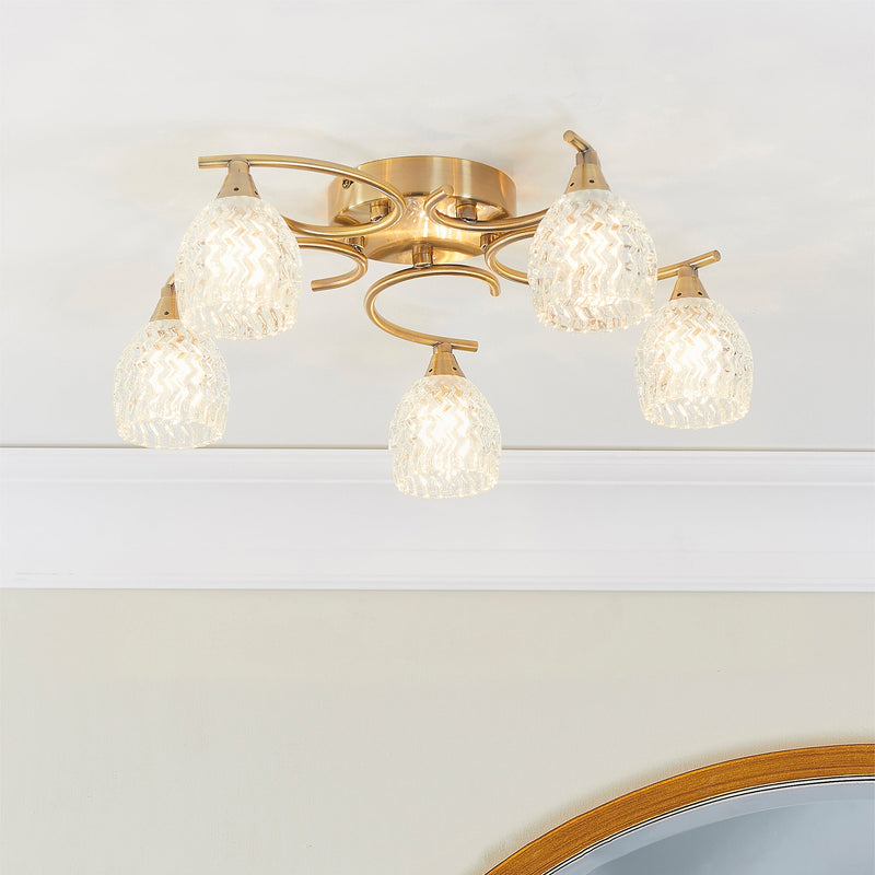 Endon Boyer 5lt Semi flush Light BOYER-5AB