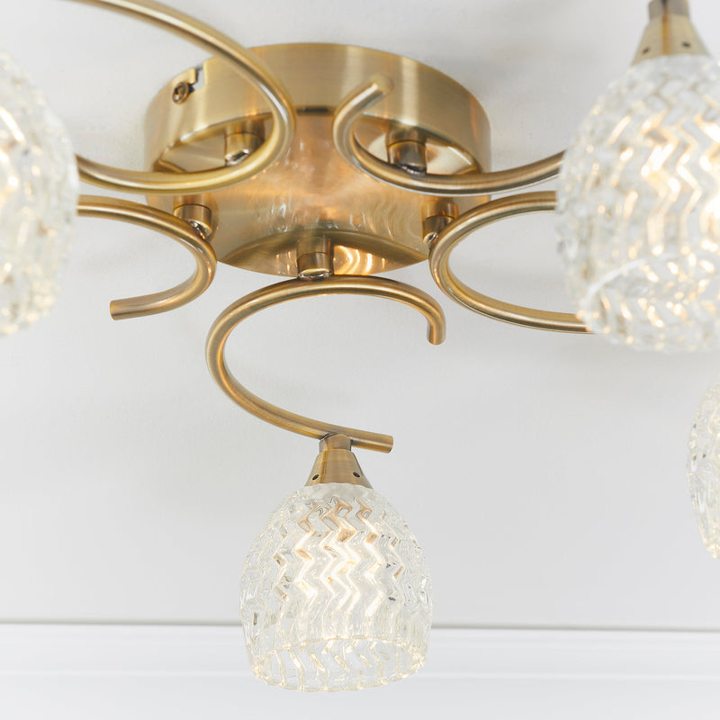 Endon Boyer 5lt Semi flush Light BOYER-5AB