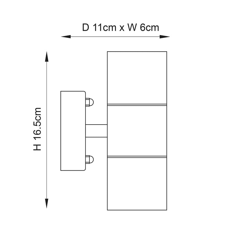 Endon Canon 2lt Wall Light EL-40095