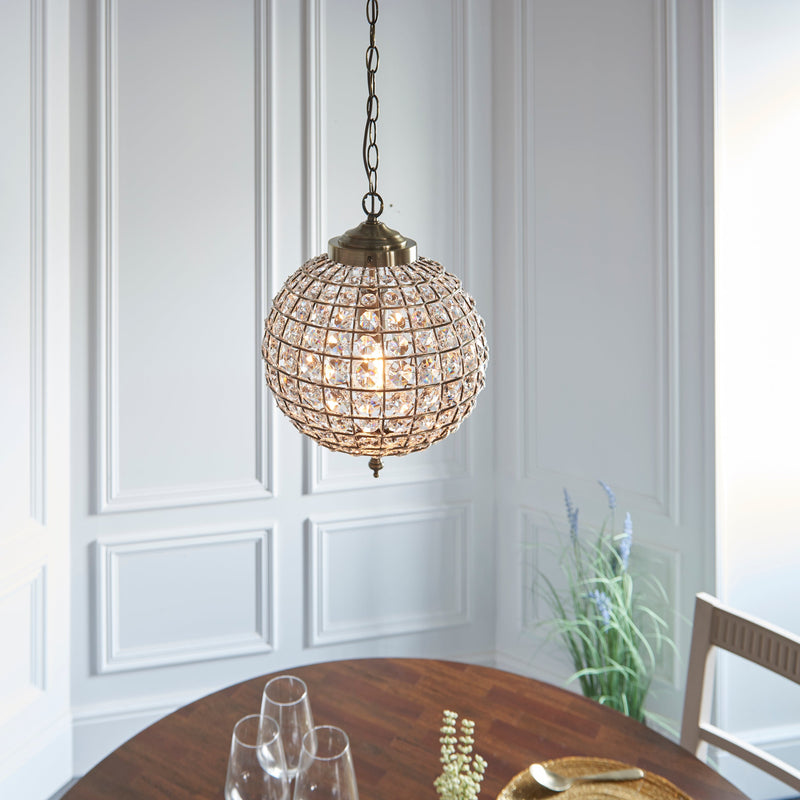 Endon Tanaro 1lt Pendant Light EH-TANARO-AB