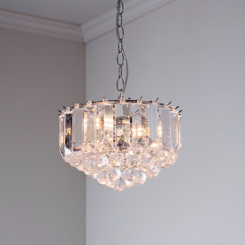 Endon Fargo 3lt Pendant Light FARGO-12CH