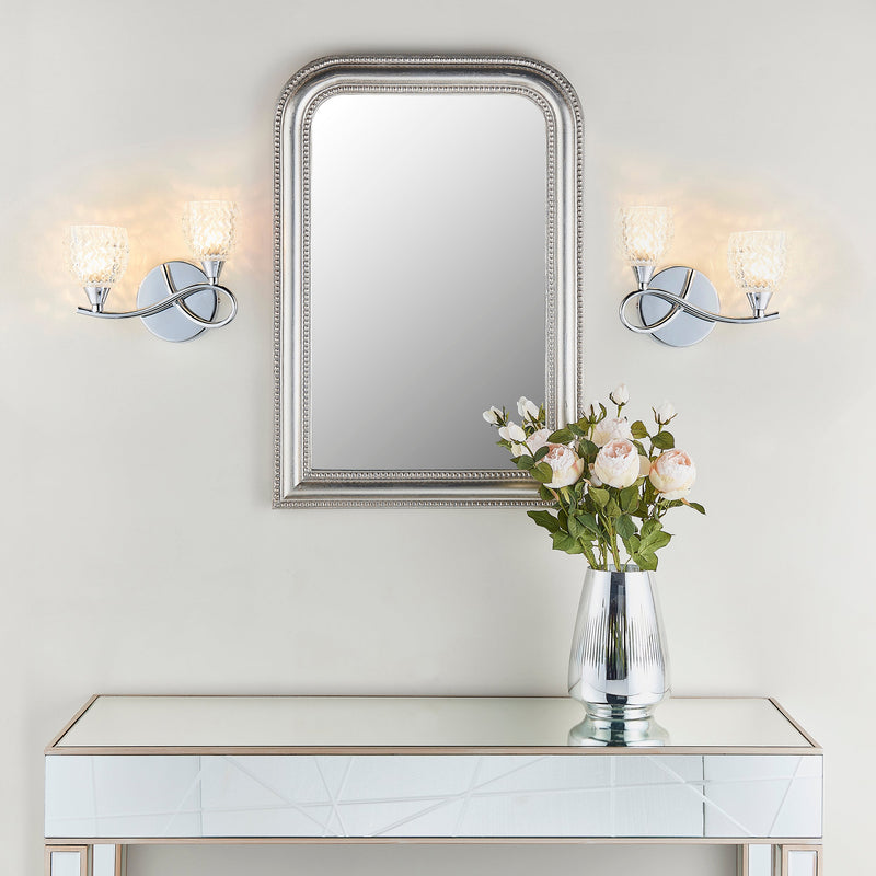 Endon Boyer 2lt Wall Light BOYER-2WBCH-L