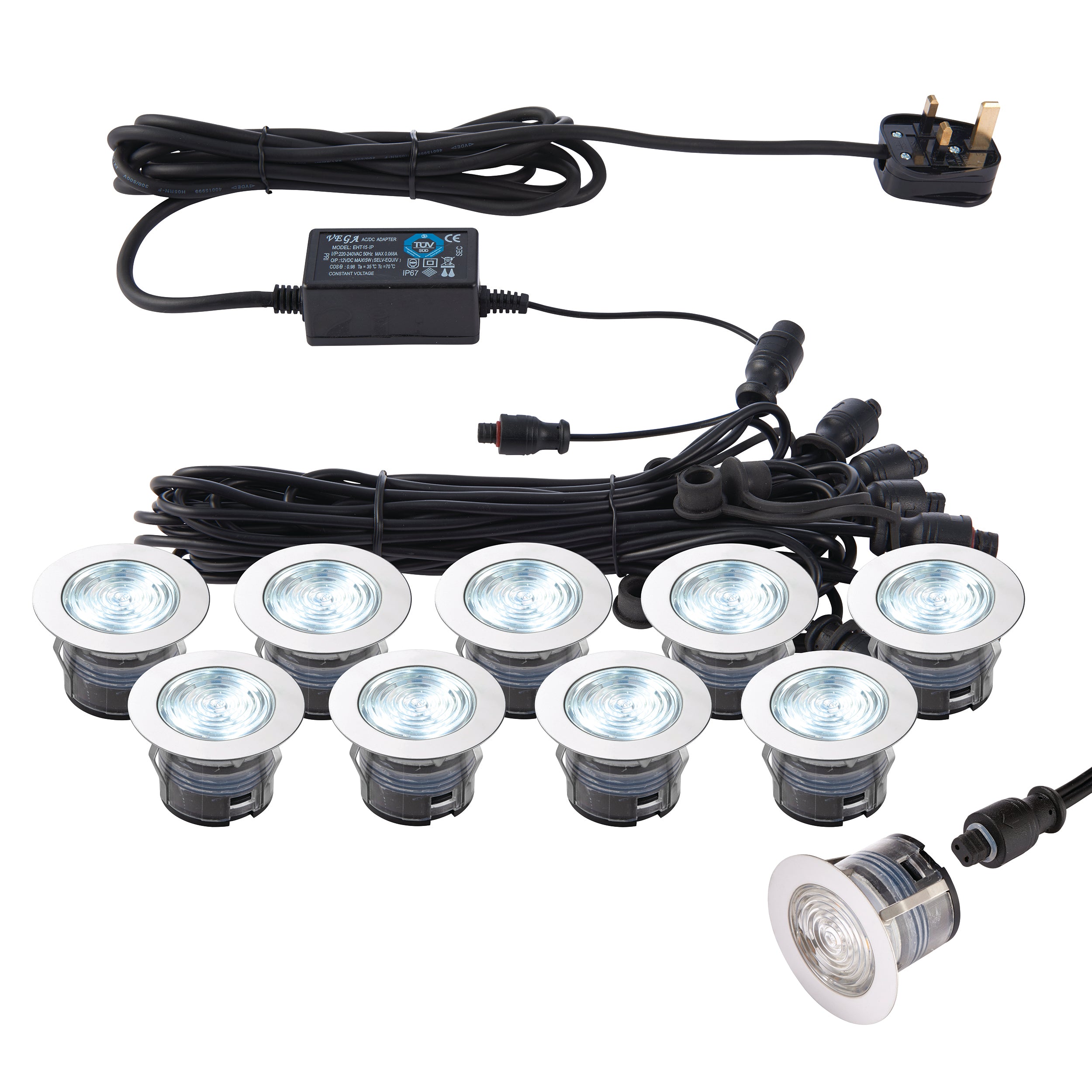 Saxby Lighting IkonPRO CCT 6500K/Blue 45mm kit IP67 0.75W cct 76617