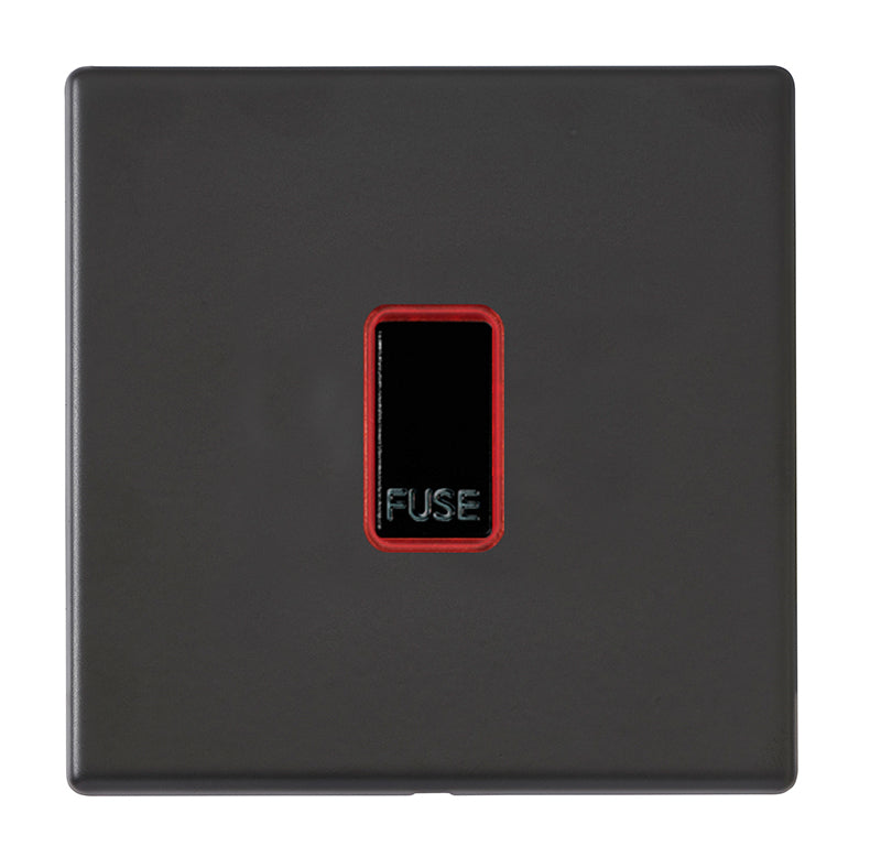 Hamilton Hartland G2 Matt Black 13A Fuse Red N-Halo BL 7G2MBFNBL-R