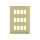 Hamilton Hartland G2 Grid-IT FL Polished Brass 12 Gang Module Plate 7G2112MFL