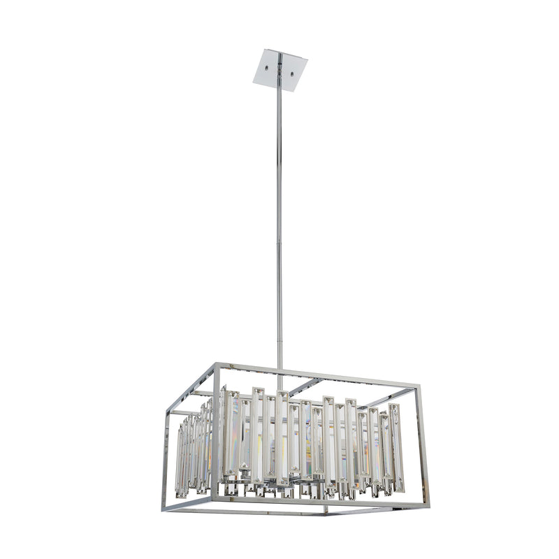 Endon Acadia 6 light Square Crystal Pendant Light 81931