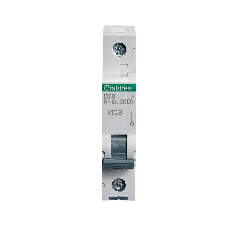 Crabtree Loadstar 20A SP MCB Type D 10kA 6HSL20D