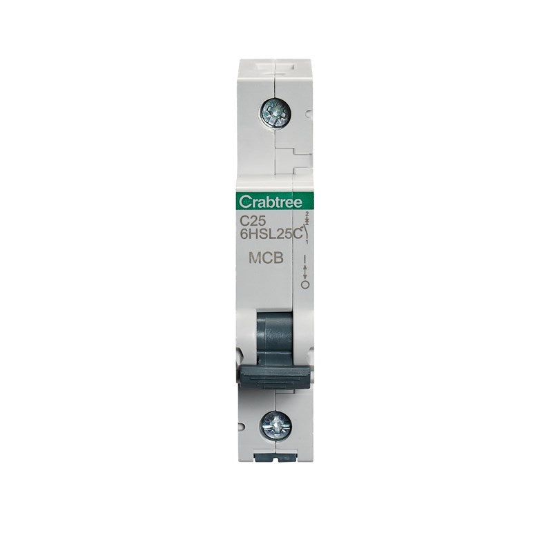 Crabtree Loadstar 25A SP MCB Type C 10kA 6HSL25C