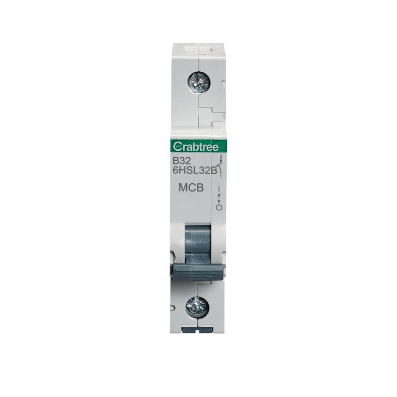 Crabtree Loadstar 32A SP MCB Type B 10kA 6HSL32B