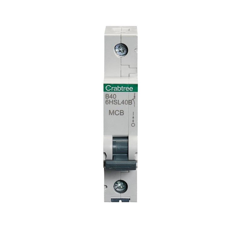 Crabtree Loadstar 40A SP MCB Type B 10kA 6HSL40B