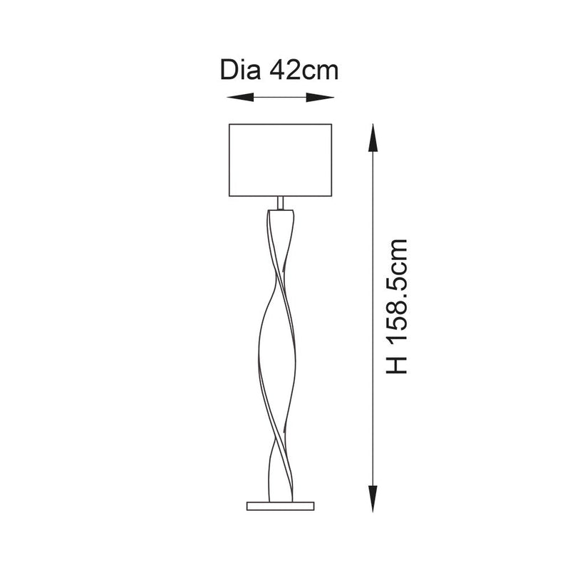 Endon Abia 1lt Floor Light 95454