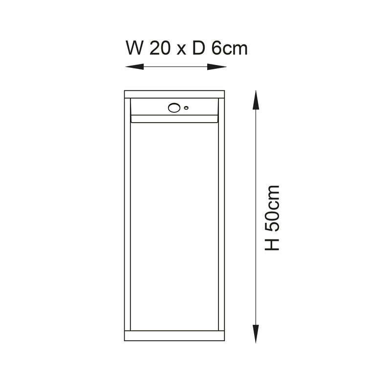 Endon Dannah Solar powered Post photocell & PIR 96935