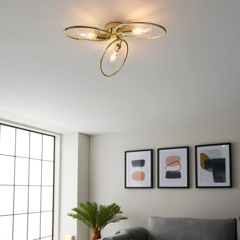Endon Amari 3lt Semi flush Light 97228