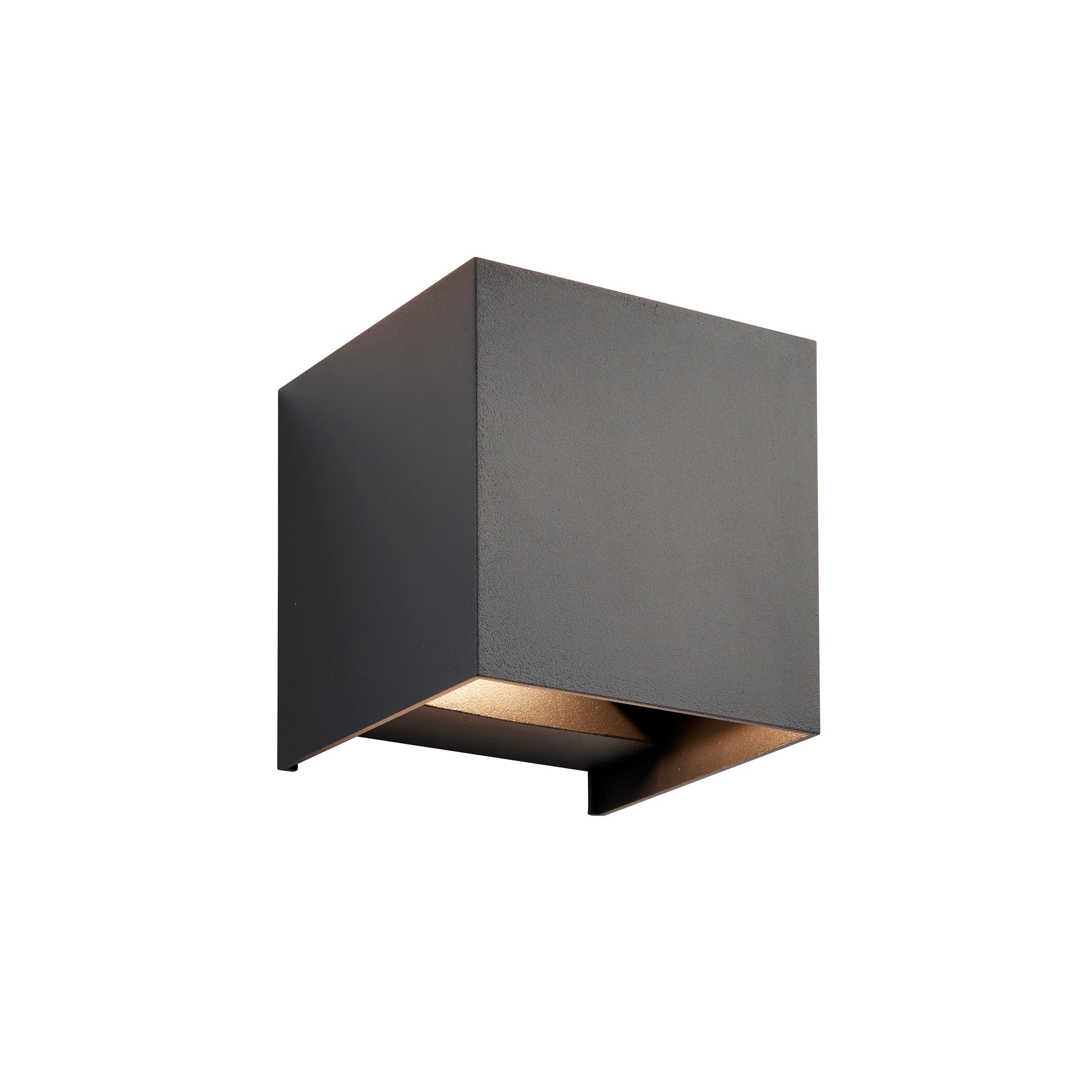 Saxby Lighting Glover CCT 2lt Wall Square 5.5W IP44 - Black 97824