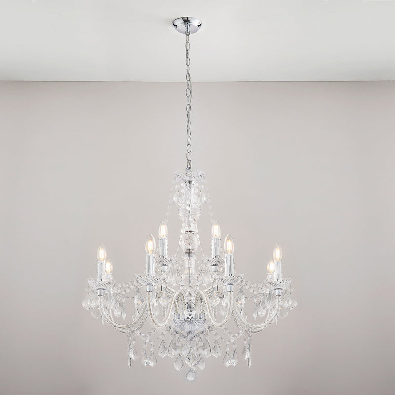 Endon Clarence 12lt Pendant Light 308-8-4CL