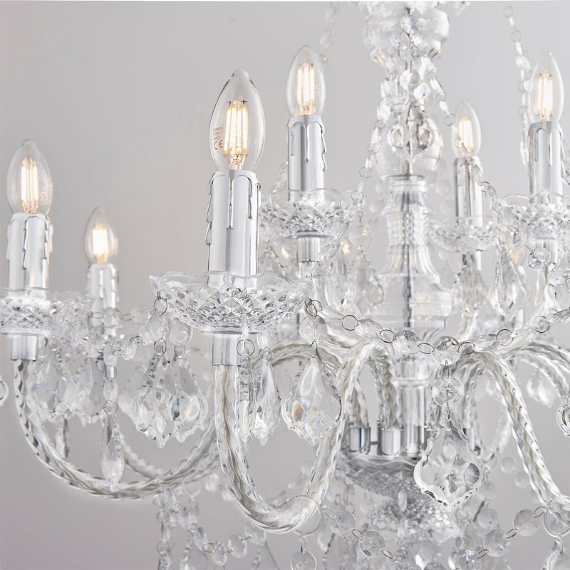 Endon Clarence 12lt Pendant Light 308-8-4CL
